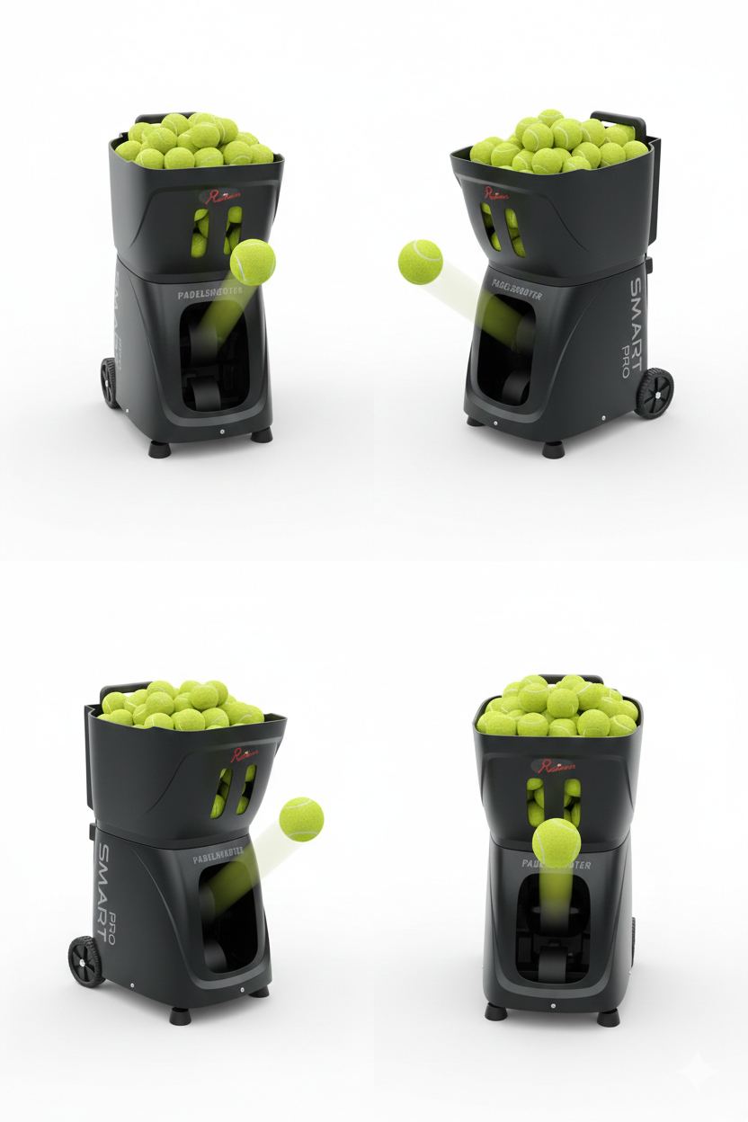 Padelshooter Smart Pro 4 shooting positions